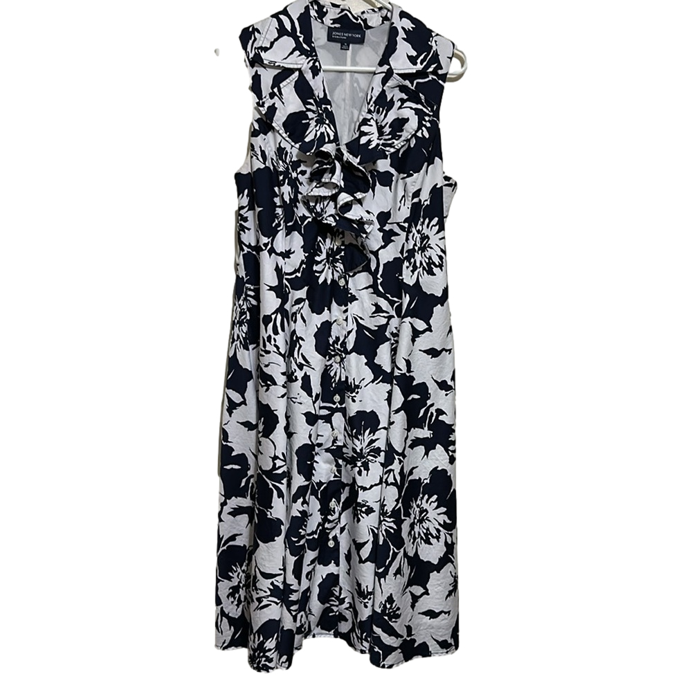 Jones New York‎ Floral Sundress with matching Belt Size 14. 100% cotton